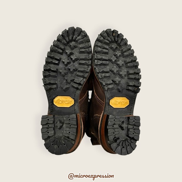 Frye Logger 8G Brown Leather Distressed Lace Up Lug Sole Work/Hiking Moto Boot - Picture 14 of 16